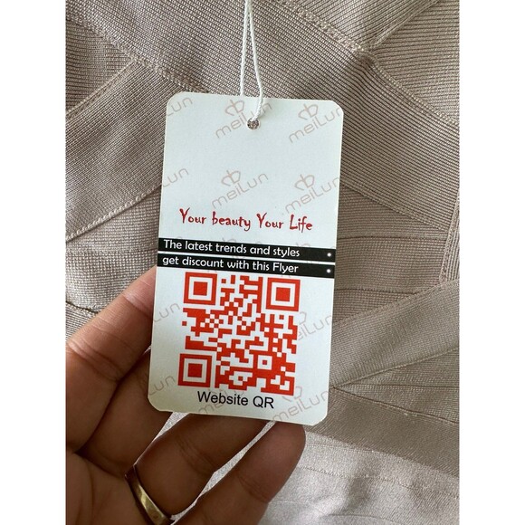 NWT Meilun Celebrity Bandage Bodycon Bandage Pencil Party Sexy Midi Dress XS - Picture 5 of 7